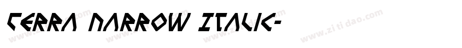 Terra Narrow Italic字体转换
